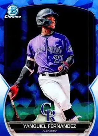 2023 Bowman Sapphire Edition #BCP-30 - Yanquiel Fernández - Colorado Rockies