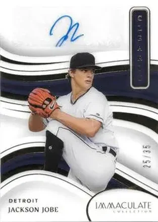 2023 Panini Immaculate Collection - Clearly Immaculate Signatures #CIS-JJ - Jackson Jobe - Detroit Tigers