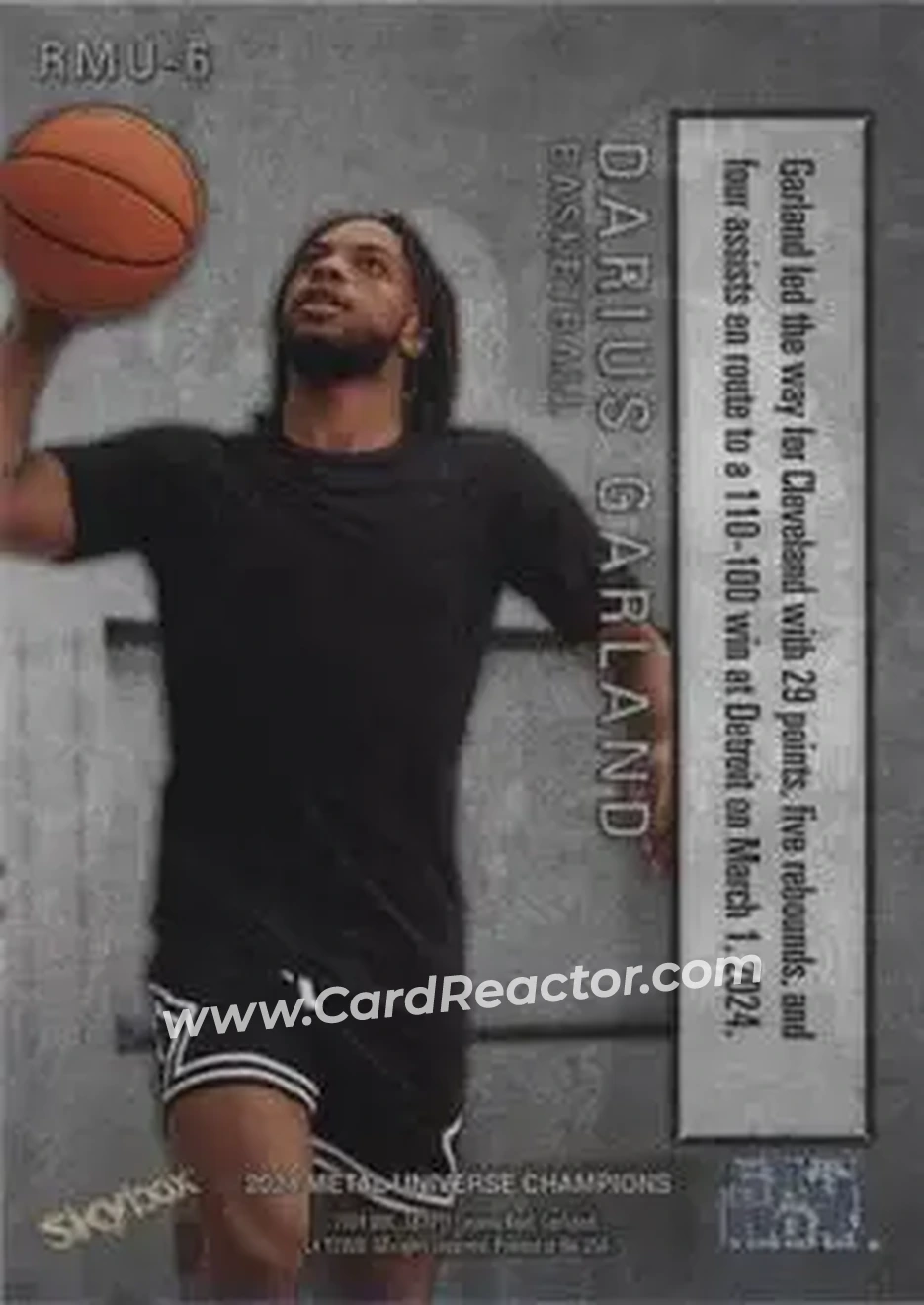 2024 SkyBox Metal Universe Champions - 1999-00 Retro #RMU-6 - Darius Garland - Back