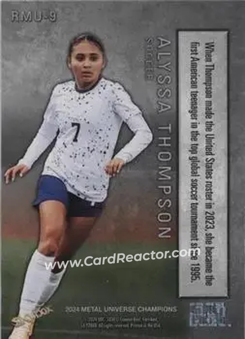 2024 SkyBox Metal Universe Champions - 1999-00 Retro #RMU-9 - Alyssa Thompson - Back