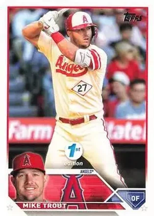 2023 Topps 1st Edition #27 - Mike Trout - Los Angeles Angels