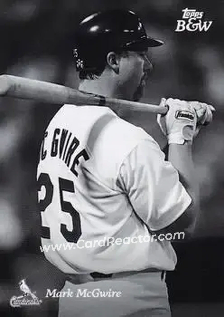 2023 Topps Black & White #25 - Mark McGwire - St. Louis Cardinals - Front 2023 Topps Black & White #25 - Mark McGwire - St. Louis Cardinals - Front