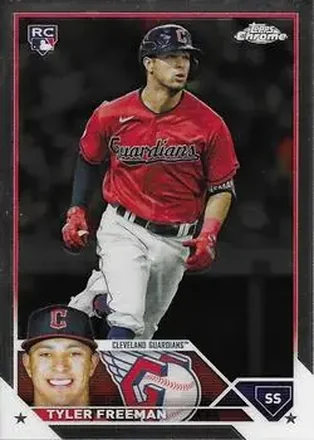 2023 Topps Chrome #16 - Tyler Freeman - Cleveland Guardians