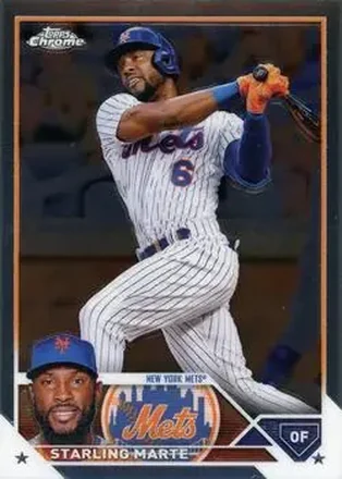 2023 Topps Chrome #19 - Starling Marte - New York Mets