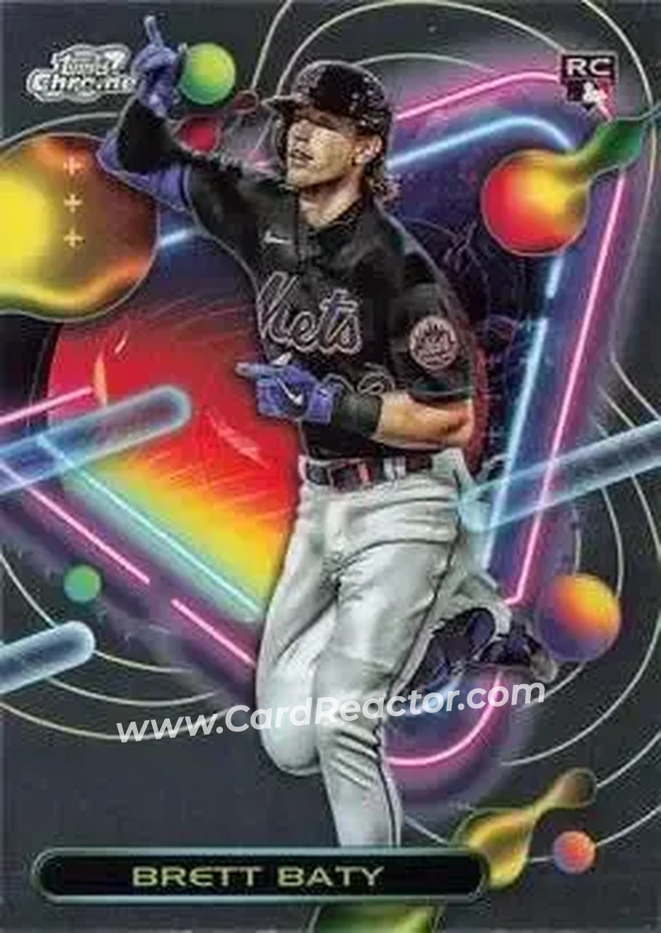 2023 Topps Chrome Cosmic #22 - Brett Baty - New York Mets - Front