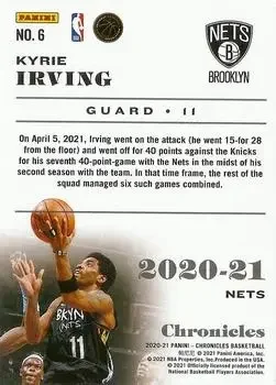 Back of Kyrie Irving