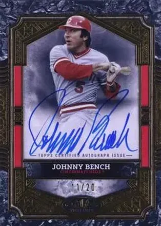 2025 Topps Tier One - Base Tier 1 Autographs #BA-JB - Johnny Bench - Cincinnati Reds