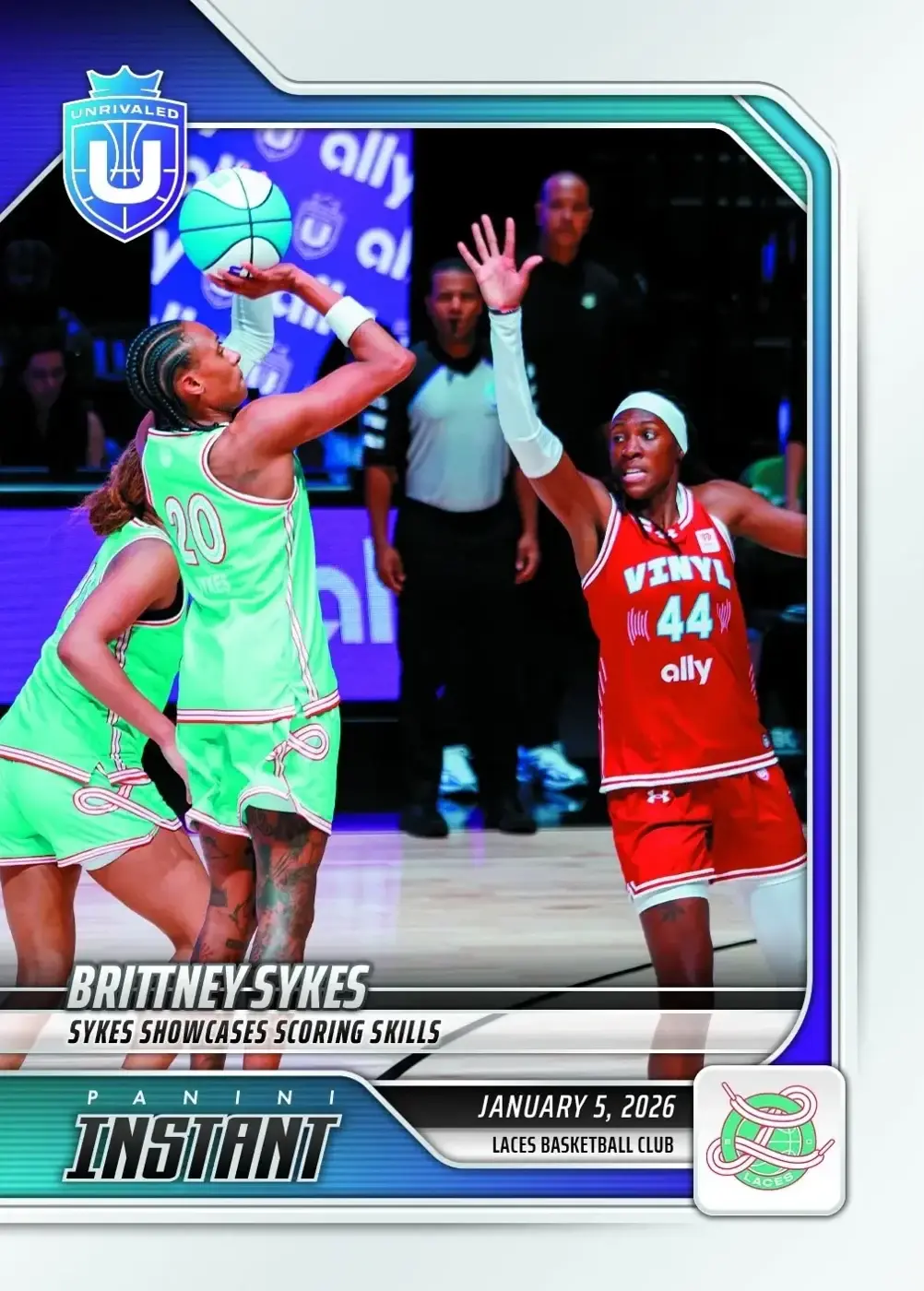 2026 Panini Instant Unrivaled #3 - Brittney Sykes - Laces - Front 2026 Panini Instant Unrivaled #3 - Brittney Sykes - Laces - Front