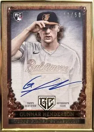 2023 Topps Gilded Collection - Gallery of Gold Autographs #GOG-GH - Gunnar Henderson - Baltimore Orioles