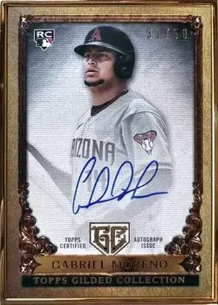 2023 Topps Gilded Collection - Gallery of Gold Autographs #GOG-GM - Gabriel Moreno - Arizona Diamondbacks