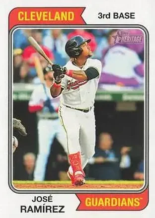 2023 Topps Heritage #11 - José Ramírez - Cleveland Guardians