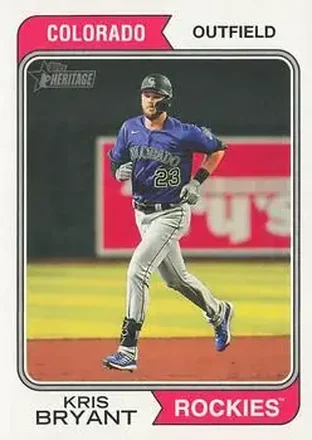 2023 Topps Heritage #12 - Kris Bryant - Colorado Rockies