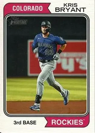 2023 Topps Heritage #12b - Kris Bryant - Colorado Rockies