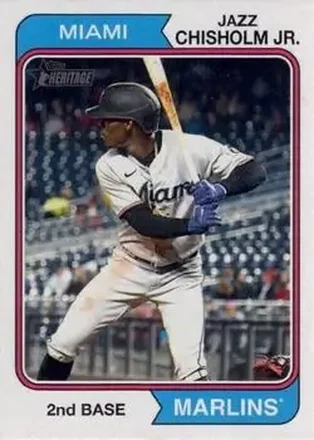 2023 Topps Heritage #14b - Jazz Chisholm Jr. - Miami Marlins