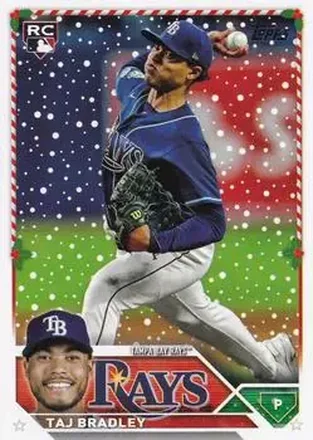 2023 Topps Holiday #H23 - Taj Bradley - Tampa Bay Rays