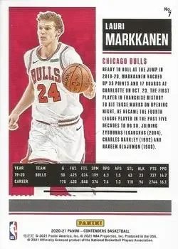 Back of Lauri Markkanen