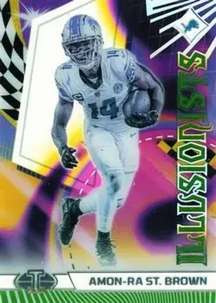 2023 Panini Illusions - Illusionists Emerald #1 - Amon-Ra St. Brown - Detroit Lions
