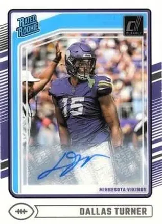 2024 Clearly Donruss #63 - Dallas Turner - Minnesota Vikings