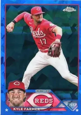 2023 Topps Chrome Sapphire Edition #33 - Kyle Farmer - Cincinnati Reds