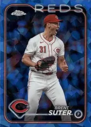 2024 Topps Chrome Update Sapphire Edition #USCS78 - Brent Suter - Cincinnati Reds