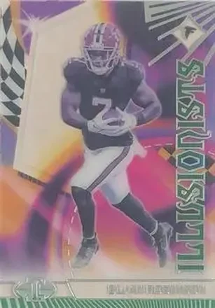2023 Panini Illusions - Illusionists Emerald #11 - Bijan Robinson - Atlanta Falcons