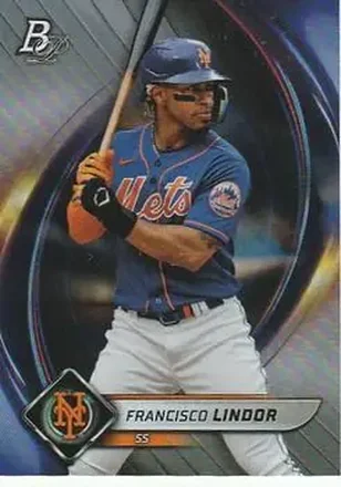2022 Bowman Platinum #9 - Francisco Lindor - New York Mets