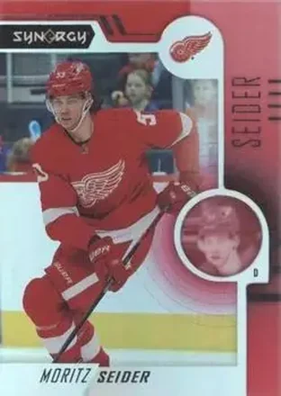 2022-23 Upper Deck Synergy - Red #1 - Moritz Seider - Detroit Red Wings