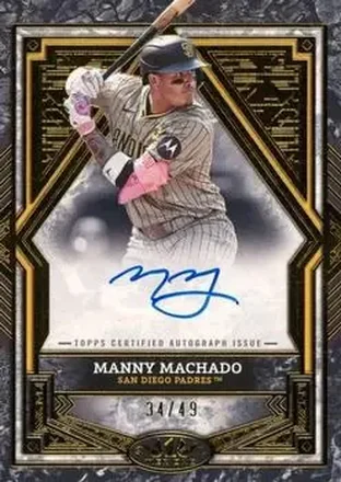2025 Topps Tier One - Base Tier 2 Autographs #BA-MMA - Manny Machado - San Diego Padres