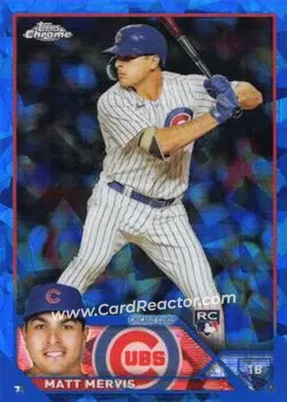 2023 Topps Chrome Update Sapphire Edition #USCS42 - Matt Mervis - Chicago Cubs - Front 2023 Topps Chrome Update Sapphire Edition #USCS42 - Matt Mervis - Chicago Cubs - Front