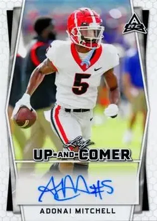 2022 Leaf Holiday Packs - Up-And-Comer #UC-AM1 - Adonai Mitchell - Georgia Bulldogs