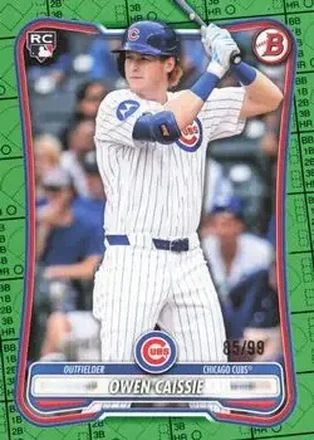 2026 Bowman - Green Pattern #62 - Owen Caissie - Chicago Cubs