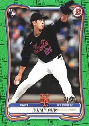 2026 Bowman - Green Pattern #65 - Jonah Tong - New York Mets