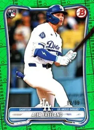 2026 Bowman - Green Pattern #70 - Alex Freeland - Los Angeles Dodgers