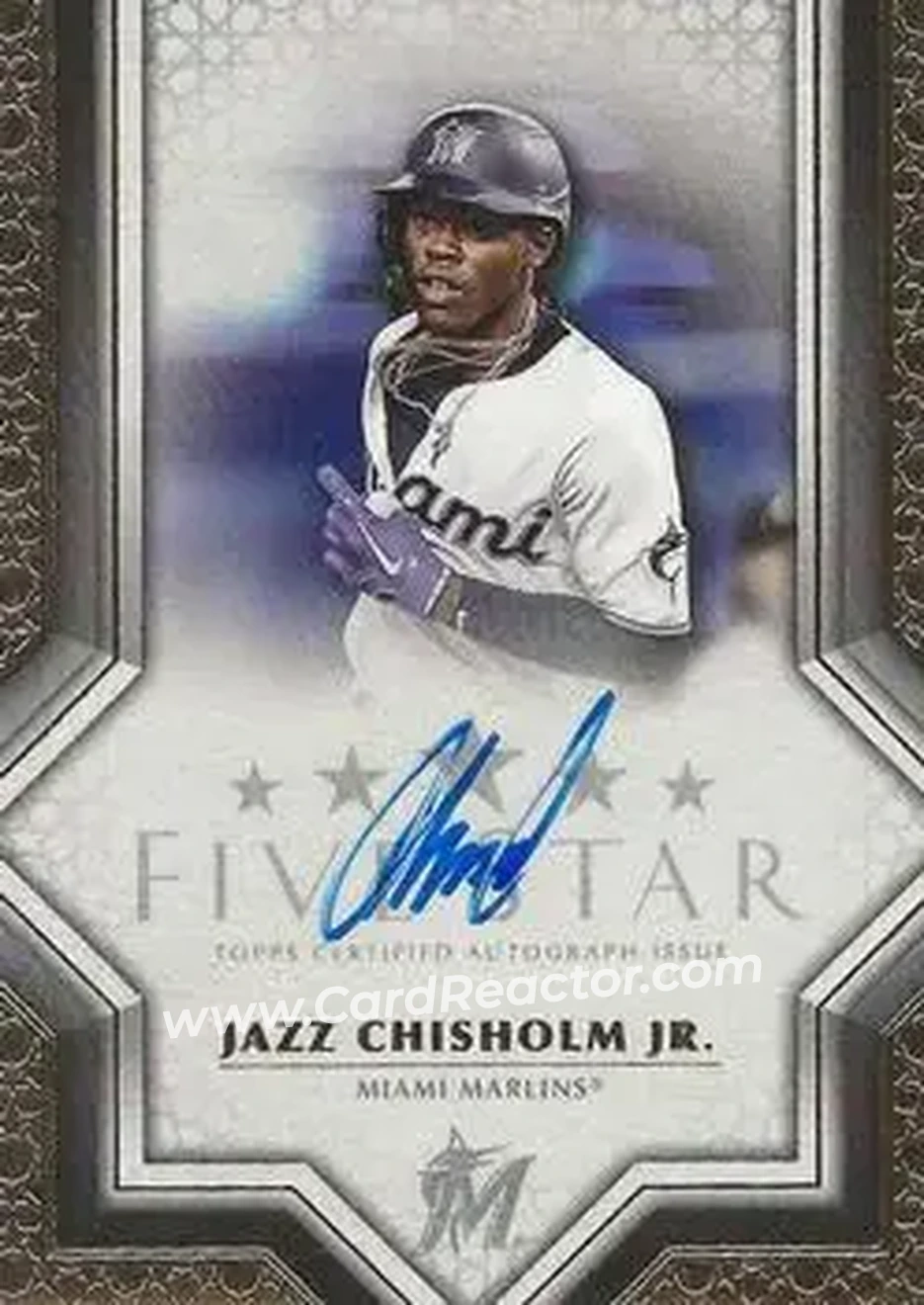2023 Topps Five Star #FSA-JCH - Jazz Chisholm Jr. - Miami Marlins - Front