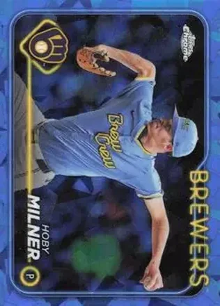 2024 Topps Chrome Update Sapphire Edition #USCS87 - Hoby Milner - Milwaukee Brewers