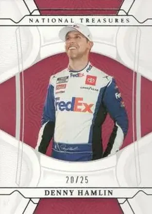 2022 Panini National Treasures #10 - Denny Hamlin - Joe Gibbs Racing