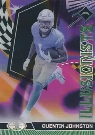2023 Panini Illusions - Illusionists Emerald #17 - Quentin Johnston - Los Angeles Chargers