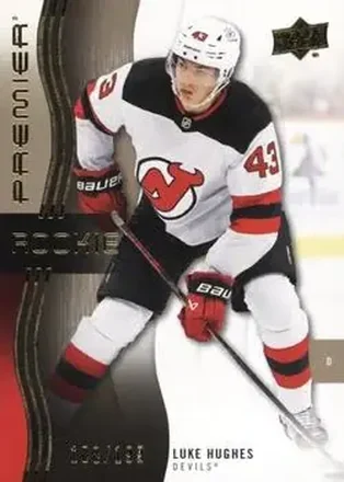2023-24 Upper Deck Premier - Bronze #129 - Luke Hughes - New Jersey Devils