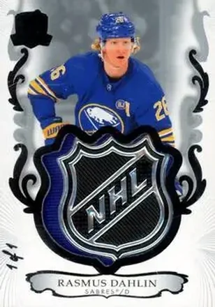 2023-24 Upper Deck The Cup - Black Foil Shield #37 - Rasmus Dahlin - Buffalo Sabres
