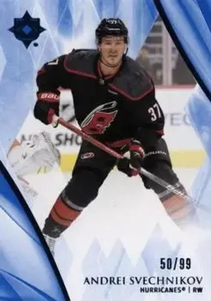 2023-24 Upper Deck Ultimate Collection - Blue #28 - Andrei Svechnikov - Carolina Hurricanes