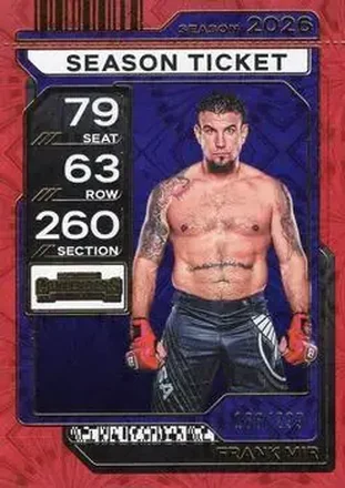 2026 Panini Contenders PFL - Season Ticket Red Fireworks #3 - Frank Mir