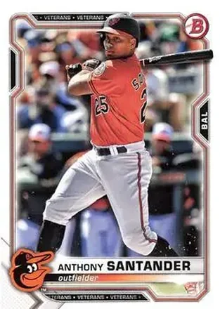 2021 Bowman #3 - Anthony Santander - Baltimore Orioles