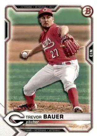2021 Bowman #9 - Trevor Bauer - Cincinnati Reds