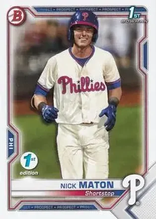 2021 Bowman 1st Edition #BFE-5 - Nick Maton - Philadelphia Phillies