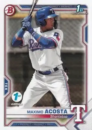 2021 Bowman 1st Edition #BFE-7 - Maximo Acosta - Texas Rangers