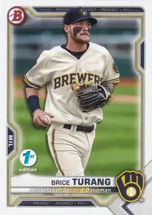 2021 Bowman 1st Edition #BFE-10 - Brice Turang - Milwaukee Brewers