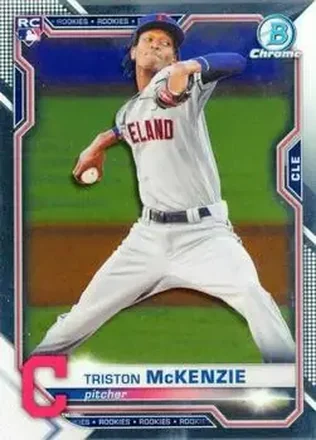 2021 Bowman Chrome #6 - Triston McKenzie - Cleveland Indians