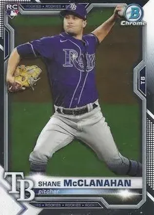 2021 Bowman Chrome #8 - Shane McClanahan - Tampa Bay Rays
