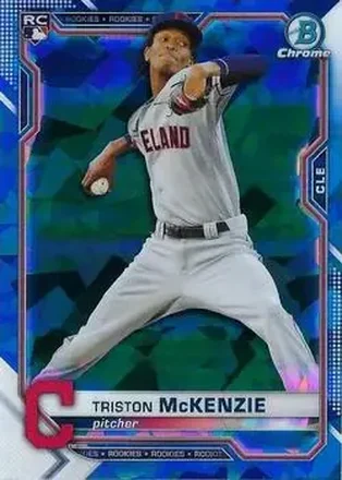 2021 Bowman Chrome Sapphire Edition #6 - Triston McKenzie - Cleveland Indians