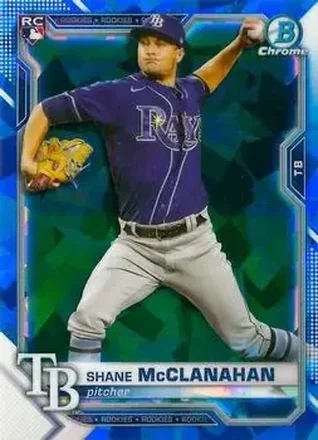 2021 Bowman Chrome Sapphire Edition #8 - Shane McClanahan - Tampa Bay Rays